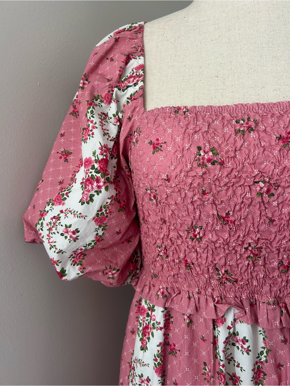Caridee -❗️worth collective❗️ smocked, cottage core, romantic puff sleeve dress